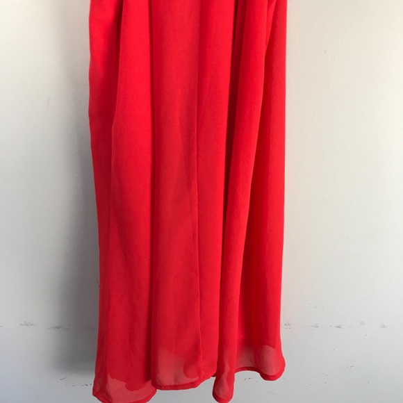 Astr The Label High Neck Shift Dress Red Sleeveless Rayon Knee Length Sz S - Picture 7 of 9